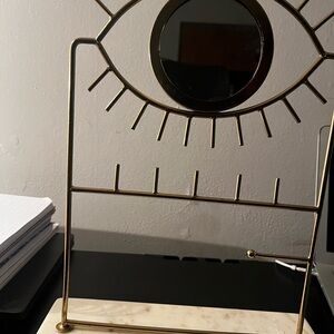 Gold Eye-Shaped Jewelry Holder